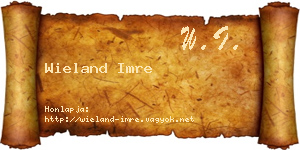 Wieland Imre névjegykártya